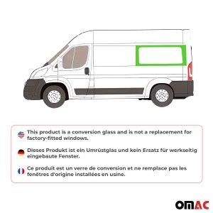 RAM PROMASTER Cargo Van Rear Side Fixed Glass - Left - Omac - Trim Primer Glue Included - Galaxy - 2014 RAM PROMASTER Cargo Van Rear Side Fixed Glass - Left - Omac - Trim Primer Glue Included - Galaxy - 2014